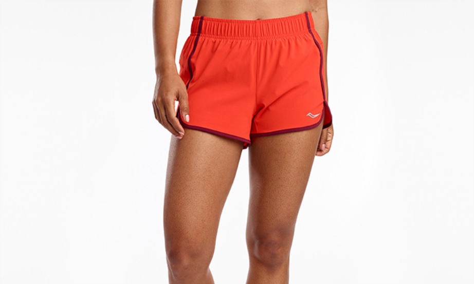Saucony Feminino Outpace 3 Short Laranja
