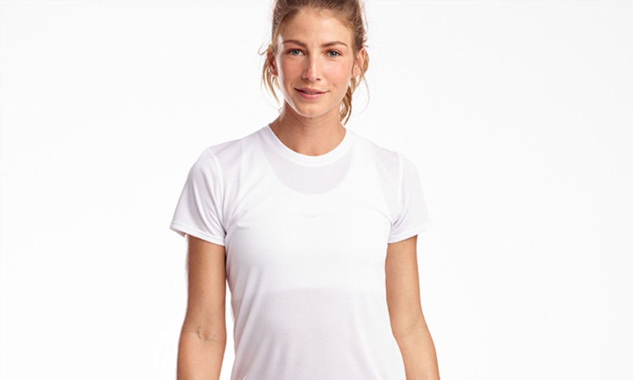 Cronômetro Feminino Manga Curta Saucony Branco